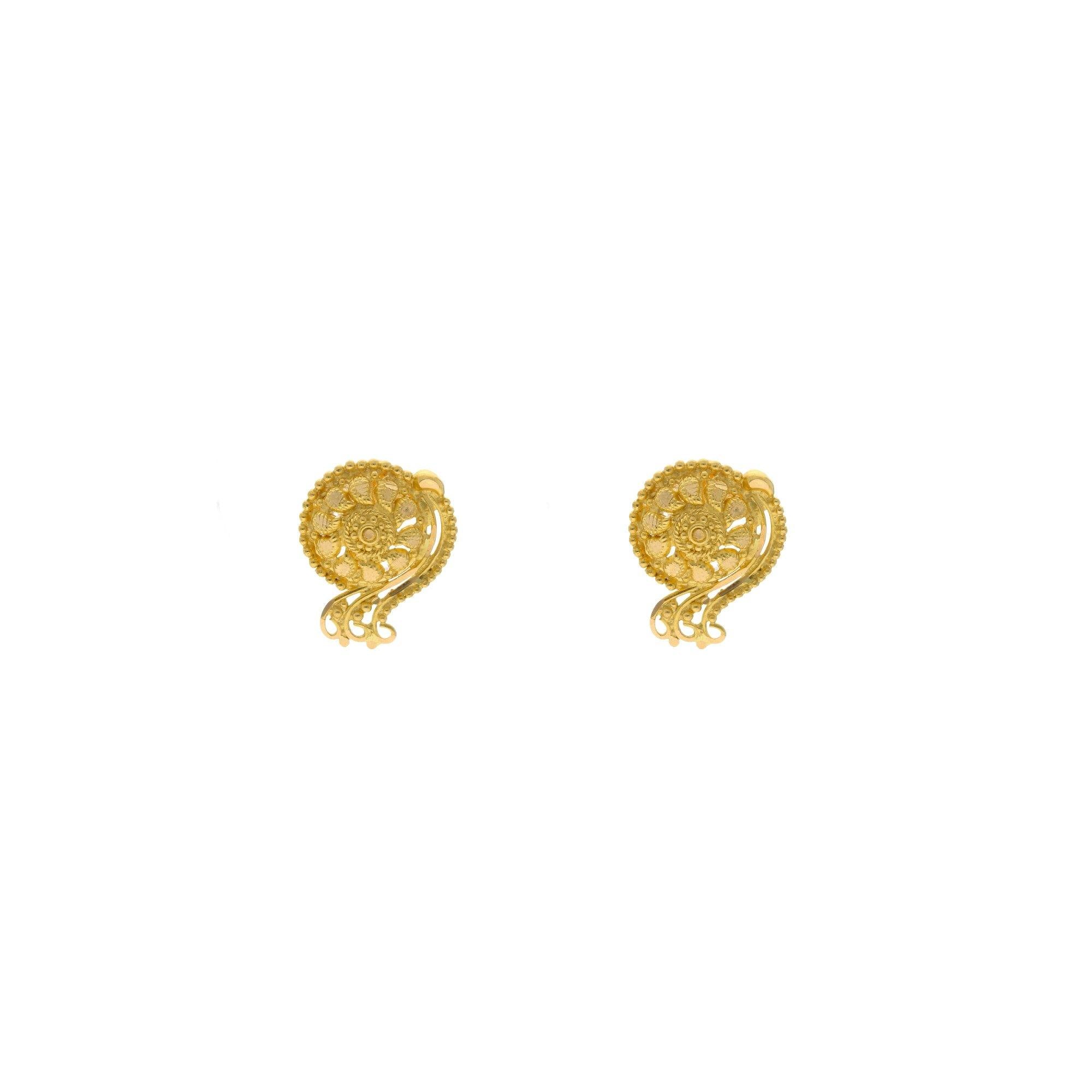 Mango shaped gold new arrivals earrings