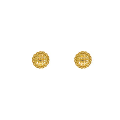 22K Yellow Gold Flower Shaped Stud Earrings, 4.7 grams - Virani Jewelers