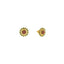 22K Yellow Gold Stud Earrings Finely Deatiled W/ Emerald & Rubies, 4.2 grams - Virani Jewelers