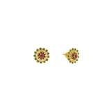 22K Yellow Gold Stud Earrings Finely Deatiled W/ Emerald & Rubies, 4.2 grams - Virani Jewelers | 


This 22K yellow gold earrings with the fine design looks very aesthetic and appealing and is f...