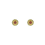 22K Yellow Gold Stud Earrings Finely Deatiled W/ Emerald & Rubies, 4.2 grams - Virani Jewelers | 


This 22K yellow gold earrings with the fine design looks very aesthetic and appealing and is f...