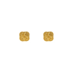 22K Yellow Gold Exotic Square Shaped Stud Earrings, 3.7 grams - Virani Jewelers