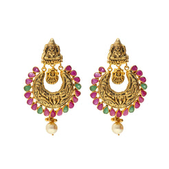 22K Yellow Gold Antique Eta Earrings - Virani Jewelers