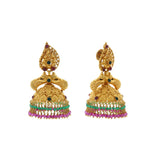 22K Yellow Gold Jhumka Earrings W/ Ruby and Emerald in Crystalized Design - Virani Jewelers | 


Complete your outfits and look absolutely gorgeous by wearing this dainty pair of gold earring...