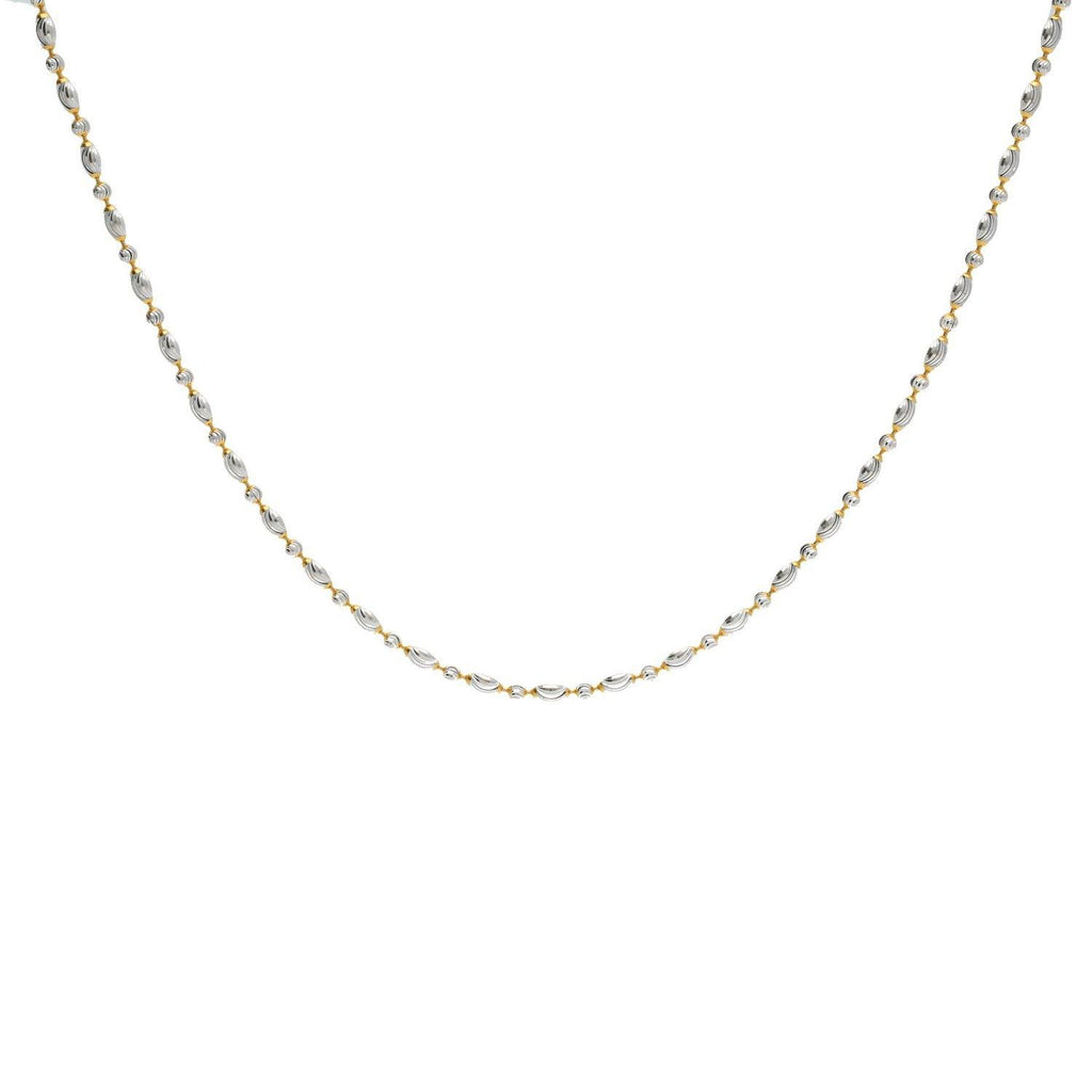 22K Gold Fancy Chain, Length 18 inches - Virani Jewelers | Classic 22K yellow gold chain crafted meticulously to match your taste; lightweight everyday wear...