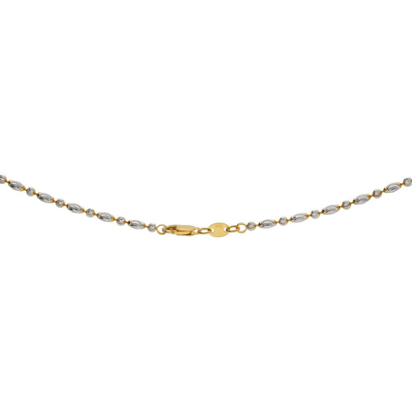 22K Gold Fancy Chain, Length 18 inches - Virani Jewelers | Classic 22K yellow gold chain crafted meticulously to match your taste; lightweight everyday wear...