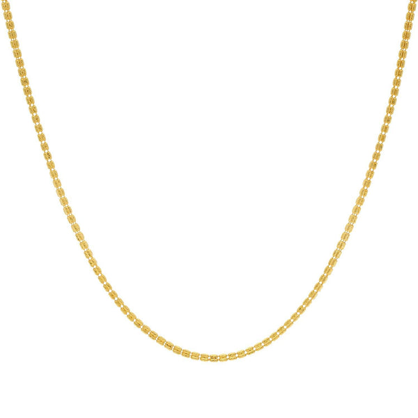 22K Yellow Gold Fancy Chain, Length 20 inches - Virani Jewelers | Looking for a gift for your wife? Get this contemporary 22K yellow gold chain crafted to perfecti...