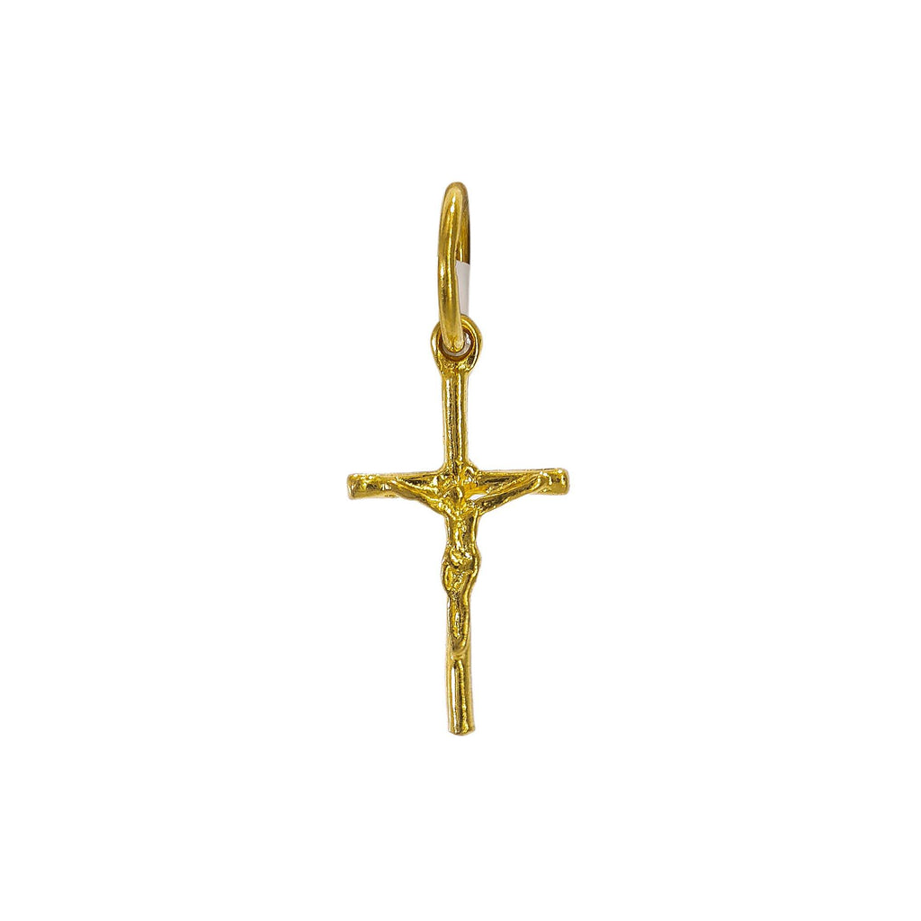 22K Yellow Gold Holy Cross Pendant W/ Hanging Christ - Virani Jewelers | Transform your simple gold chain with personal and meaningful touches of gold such as this 22K ye...