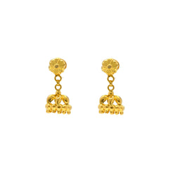 22K Gold Jhumki Drop Earrings - Virani Jewelers