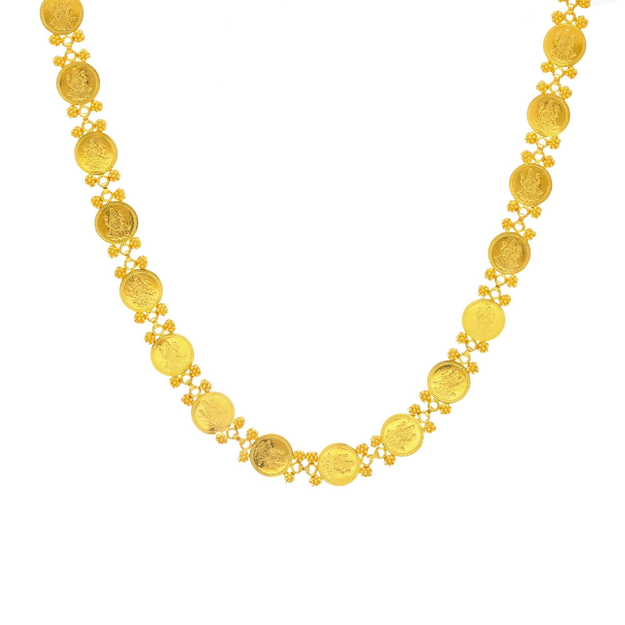 22K Yellow Gold Beaded Kasu Chain – Virani Jewelers