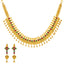 22K Yellow Gold, Emerald & Ruby Kasu Necklace Set