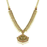 An image of the Antique Laxmi 22K gold necklace from Virani Jewelers. | Show off your one-of-a-kind style with this stunning 22K gold necklace set from Virani Jewelers!
...
