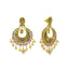 An image showing the side and post of the Haathee 22K gold earrings from Virani Jewelers.