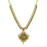 An image of the Haathee Laxmi 22K gold necklace from Virani Jewelers. | Find a new way to express your love for your culture with the Haathee antique 22K gold necklace s...