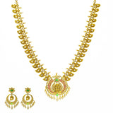 An image of the Anjali 22K gold necklace set from Virani Jewelers. | Show off your culture in a fun and festive way with this gorgeous 22K gold necklace set from Vira...
