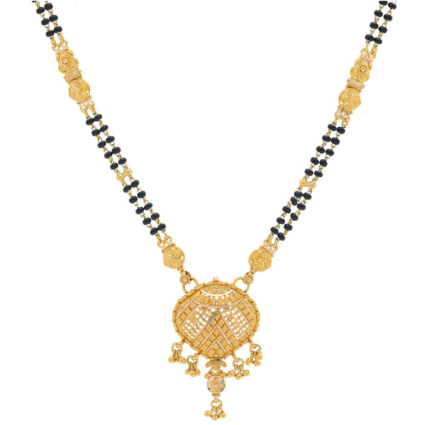 An image of a double-stranded 22K gold necklace from Virani Jewelers | Searching for gorgeous jewelry to add to your wardrobe? Look no further than this sophisticated 2...