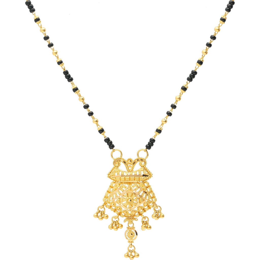 22K-Gold-Mangalsutra-Chain - Virani Jewelers | 


The 22K Gold Beaded Pendant Mangalsutra Chain Necklace is just an Indian bride needs to make h...