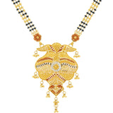 22K Gold Mangalsutra Black Beads Chain, Length 32inches - Virani Jewelers | 


Fine gold wires are interwoven with stunning black beads to craft this magnificent 'mangalsutr...