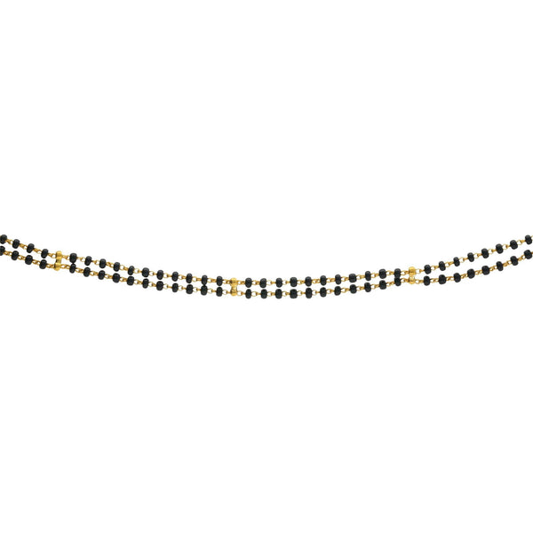 22K Gold Mangalsutra Black Beads Chain, Length 30inches - Virani Jewelers | 


Power up your newlywed look with a hint of sparkle; the 22K yellow gold mangalsutra chain with...