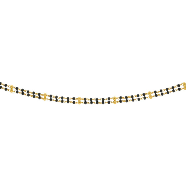 22K Gold Mangalsutra Black Beads Chain, Length 30inches - Virani Jewelers | 


Power up your newlywed look with a hint of sparkle; the 22K yellow gold mangalsutra chain with...