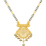 22K Gold Elegant Mangalsutra Black Beads Chain, Length 30inches - Virani Jewelers | 


Floral designs favour every woman and this mangalsutra is a gentle reminder. This 22K yellow g...