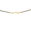 An image of the hook-in-eye clasp on the Trinity Mangalsutra 22K gold chain necklace from Virani Jewelers.