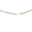 An image of the hook-in-eye clasp on the Vidya Mangalsutra 22K gold chain necklace from Virani Jewelers.