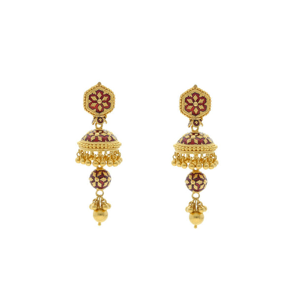 22K Yellow Gold Drop Earrings W/Meenakari Design, 20.6 grams - Virani Jewelers | 


If you're looking for earrings that will go with a bunch of different clothes that you wear to...