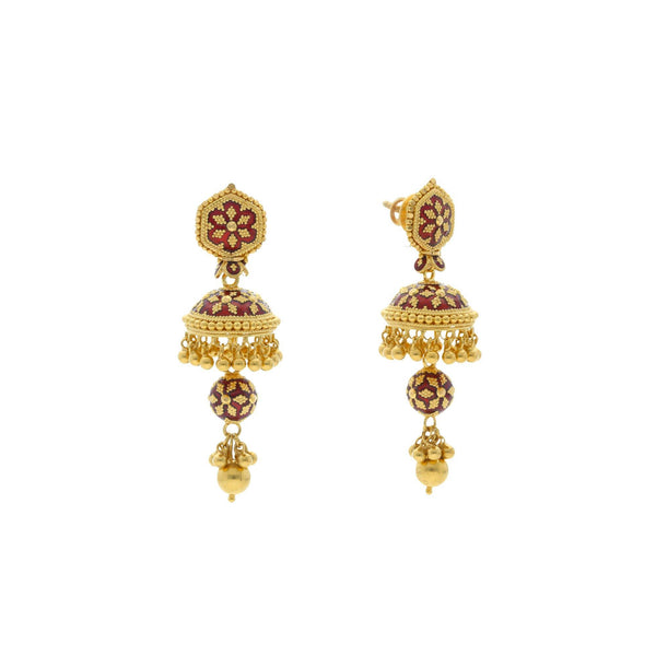 22K Yellow Gold Drop Earrings W/Meenakari Design, 20.6 grams - Virani Jewelers | 


If you're looking for earrings that will go with a bunch of different clothes that you wear to...