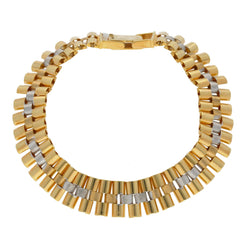 22K Multi Gold Bracelet W/ Rectangular frame for Men - Virani Jewelers
