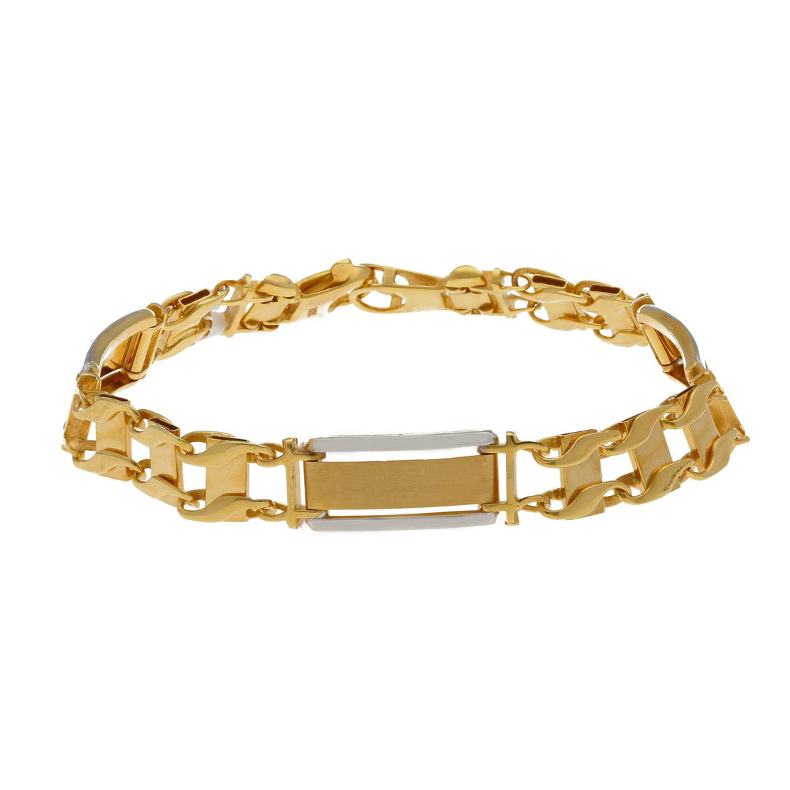 22K Yellow gold Men's Bracelet Beautifully handcrafted diamond cut design  167 | eBay
