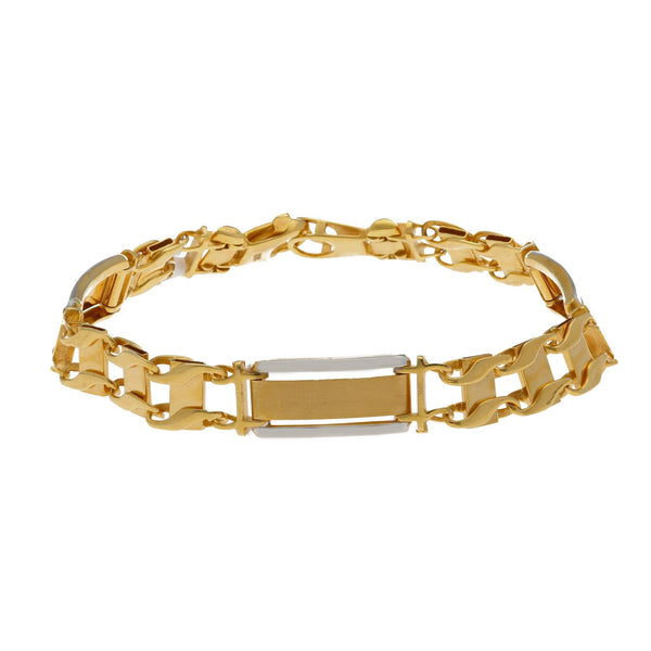 22K Multi Gold Stylish Men Bracelet - Virani Jewelers | 


This is a thick gold bracelet with beautiful design that gives it a very rich and bold outlook...