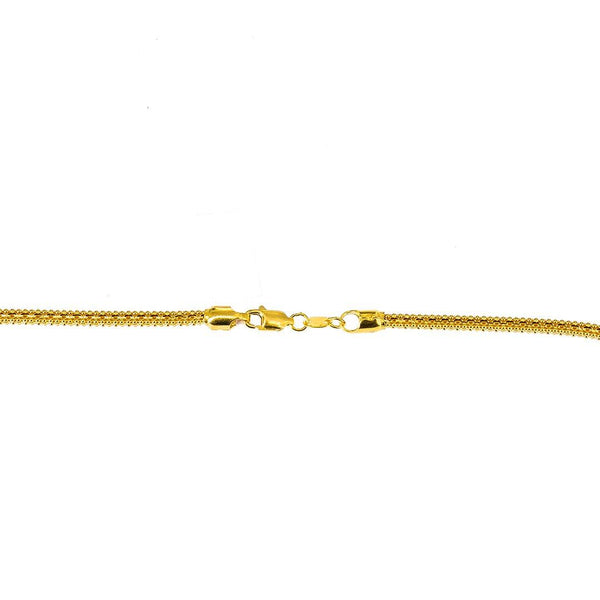 22K Yellow Gold Round Link Chain, 33.8 gm - Virani Jewelers | Invest in the best 22K gold jewelry available by ordering this beautiful round link gold chain ne...