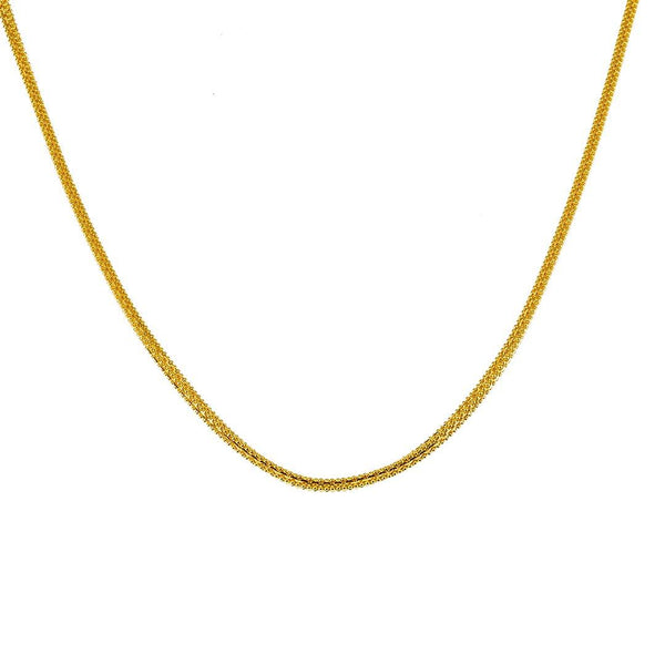 22K Yellow Gold Round Link Chain, 33.8 gm - Virani Jewelers | Invest in the best 22K gold jewelry available by ordering this beautiful round link gold chain ne...