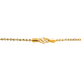 22K Multi Tone Gold Ball Chain W/ Draped White & Yellow Gold Column Bead Strands, 16.9gm - Virani Jewelers |  22K Multi Tone Gold Ball Chain W/ Draped White & Yellow Gold Column Bead Strands, 16.9gm for...