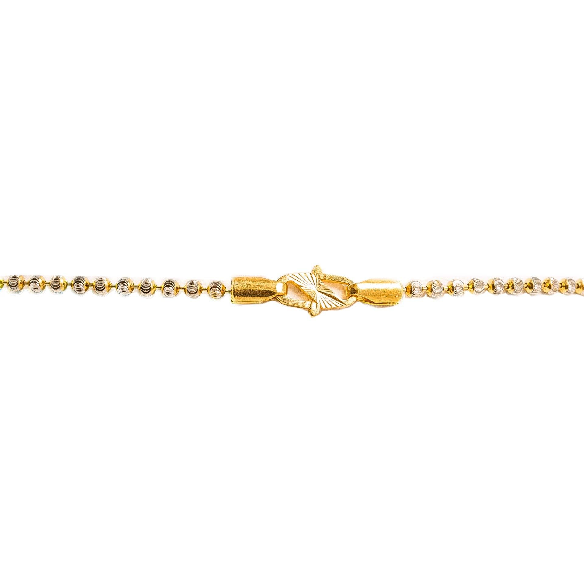 22K Yellow Gold Beaded Chain (9gm)