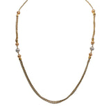 22K Multi Tone Gold Chain W/ Draped Strands & Textured Side Ball Accents - Virani Jewelers | 22K Multi Tone Gold Chain W/ Draped Strands & Textured Side Ball Accents for women. This eleg...