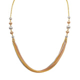 22K Multi Tone Gold Chain W/ Draped Wheat Link Chains & Large Side Ball Accents - Virani Jewelers | 22K Multi Tone Gold Chain W/ Draped Wheat Link Chains & Large Side Ball Accents for women. Th...