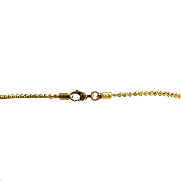 22K Multi Tone Gold Chain W/ Draped Wheat Link Chains & Large Side Ball Accents - Virani Jewelers | 22K Multi Tone Gold Chain W/ Draped Wheat Link Chains & Large Side Ball Accents for women. Th...
