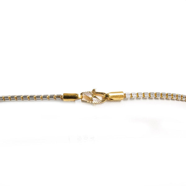 22K Multi Tone Gold Chain W/ Draped Strands & Wide Set Ball Accents - Virani Jewelers | 22K Multi Tone Gold Chain W/ Draped Strands & Wide Set Ball Accents for women. This elegant 2...