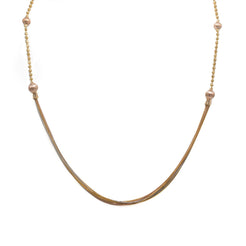 22K Multi Tone Gold Ball Chain W/ Rose Gold Balls & Draped Chains, 11gm - Virani Jewelers