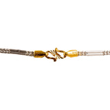22K Multi Tone Gold Chain W/ Textured Bead Balls & Looped Pipe Beads - Virani Jewelers |  22K Multi Tone Gold Chain W/ Textured Bead Balls & Looped Pipe Beads for women. This beautif...