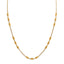 22K Multi Tone Gold Ball Chain W/ Stripe Texture Yellow Gold Bicone Beads - Virani Jewelers