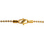 22K Multi Tone Gold Ball Chain W/ Stripe Texture Yellow Gold Bicone Beads - Virani Jewelers