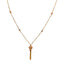 22K Multi Tone Gold Chain W/ Speckle Texture Balls & Beaded Tassel Pendant, 7.3 Grams - Virani Jewelers