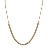 22K Multi Tone Gold Chain W/ Striped Bicone Beads & Draped Link Chains - Virani Jewelers |  22K Multi Tone Gold Chain W/ Striped Bicone Beads & Draped Link Chains for women. This elega...