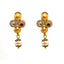 22K Yellow Gold Necklace And Earrings Set W/ Rubies, Emeralds, CZ Stone Jewelry, Pearls & Smooth Gold Balls - Virani Jewelers