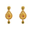 22K Yellow Gold Necklace And Earrings Set W/ Rubies, Emeralds, CZ Gems & Faceted Pear Pendants - Virani Jewelers