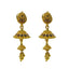 22K Yellow Gold Meenakari Necklace Set W/ Beaded Filigree & Jhumki Earrings - Virani Jewelers