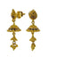 22K Yellow Gold Meenakari Necklace Set W/ Beaded Filigree & Jhumki Earrings - Virani Jewelers